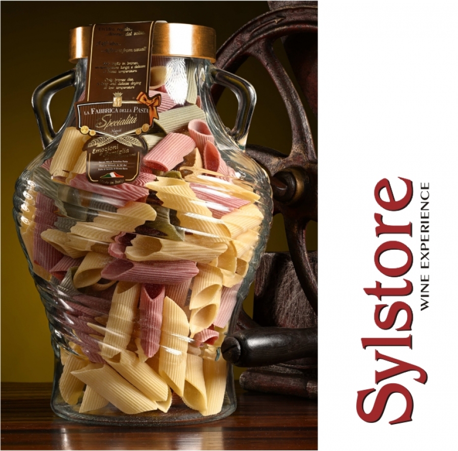 VASO ANFORA CON PASTA TRICOLOR Vaso Anfora con Pasta Tricolor - Image 1
